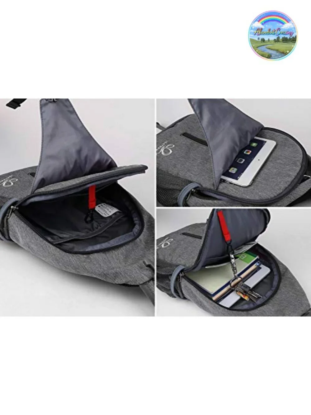 Crossbody Sling Backpack for Travel Hiking with Multiple Compartments,